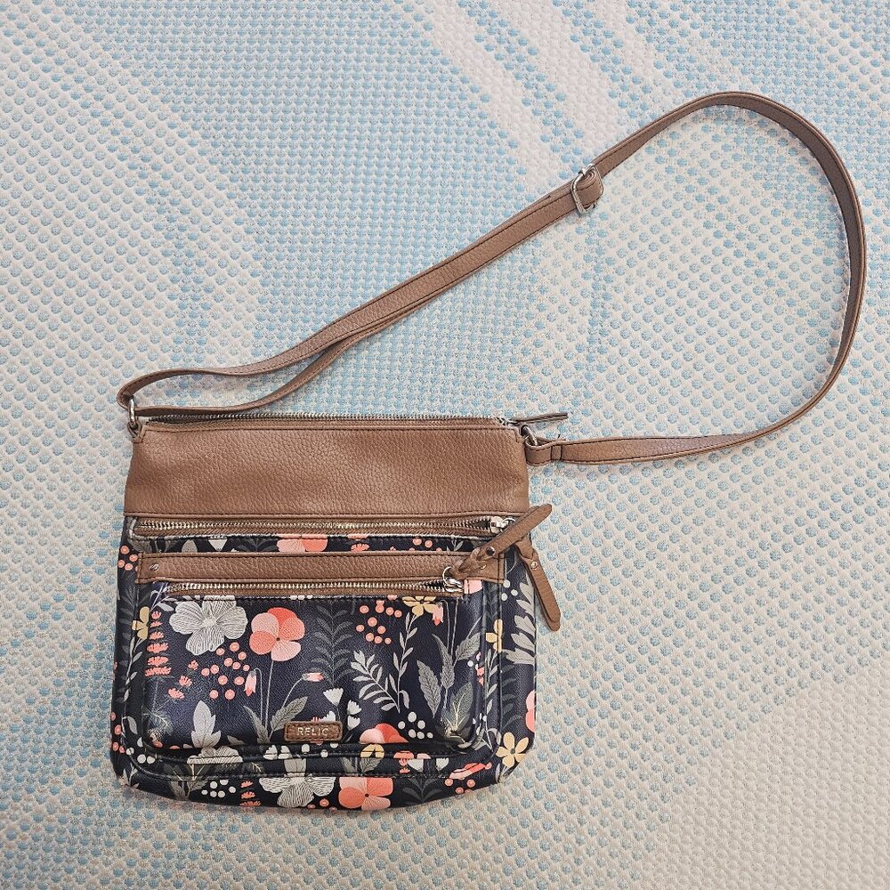 Women's Floral Printed Crossbody Bag with Adjustable Straps